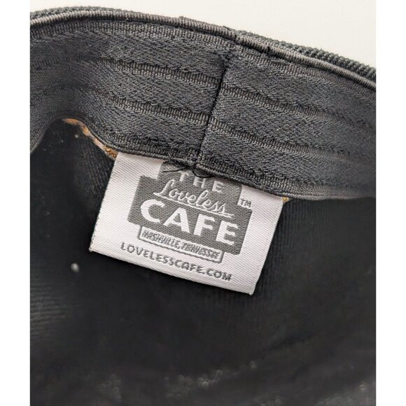 NEW The Loveless Cafe Nashville TN Cap Hat Adult Black Gold Fitted Stretch OSFM - Picture 5 of 5